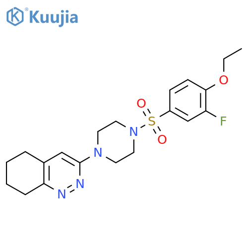 3-[4-(4-ethoxy-3-fluorobenzenesulfonyl)piperazin-1-yl]-5,6,7,8-tetrahydrocinnoline structure
