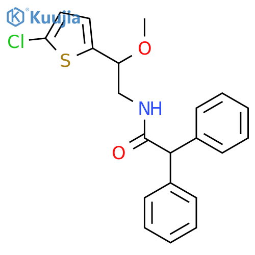N-[2-(5-chlorothiophen-2-yl)-2-methoxyethyl]-2,2-diphenylacetamide structure