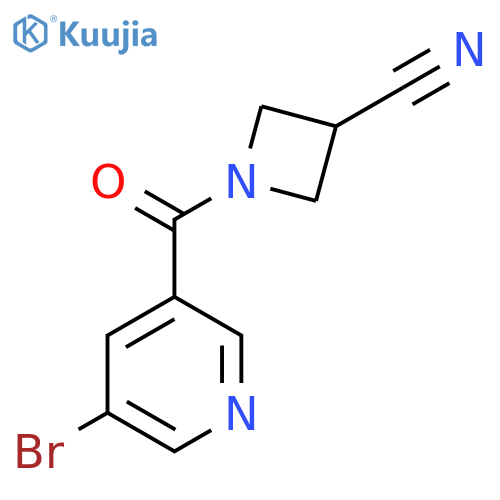 1-(5-bromopyridine-3-carbonyl)azetidine-3-carbonitrile structure