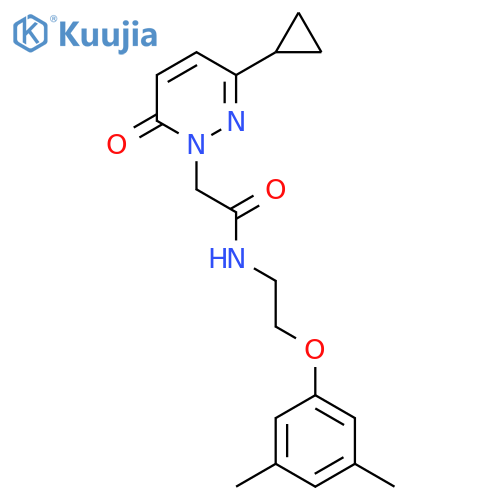 2-(3-cyclopropyl-6-oxo-1,6-dihydropyridazin-1-yl)-N-[2-(3,5-dimethylphenoxy)ethyl]acetamide structure