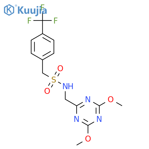 N-(4,6-dimethoxy-1,3,5-triazin-2-yl)methyl-1-4-(trifluoromethyl)phenylmethanesulfonamide structure