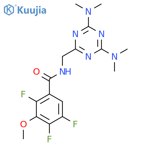 N-{4,6-bis(dimethylamino)-1,3,5-triazin-2-ylmethyl}-2,4,5-trifluoro-3-methoxybenzamide structure