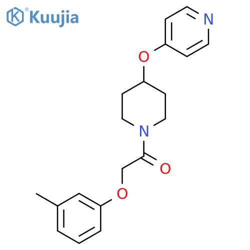2-(3-methylphenoxy)-1-4-(pyridin-4-yloxy)piperidin-1-ylethan-1-one structure