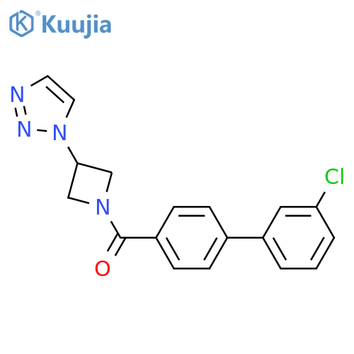 [4-(3-chlorophenyl)phenyl]-[3-(triazol-1-yl)azetidin-1-yl]methanone structure