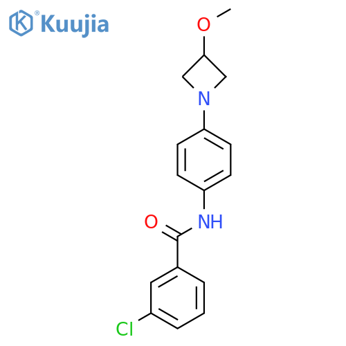 3-chloro-N-(4-(3-methoxyazetidin-1-yl)phenyl)benzamide structure