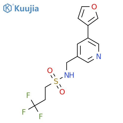 3,3,3-trifluoro-N-{5-(furan-3-yl)pyridin-3-ylmethyl}propane-1-sulfonamide structure