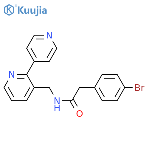 N-({2,4'-bipyridine-3-yl}methyl)-2-(4-bromophenyl)acetamide structure