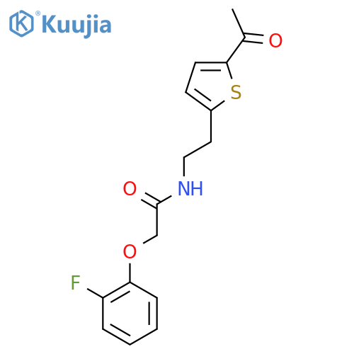 N-[2-(5-acetylthiophen-2-yl)ethyl]-2-(2-fluorophenoxy)acetamide structure