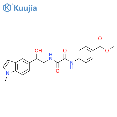 methyl 4-({[2-hydroxy-2-(1-methyl-1H-indol-5-yl)ethyl]carbamoyl}formamido)benzoate structure