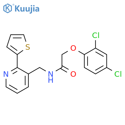 2-(2,4-dichlorophenoxy)-N-{[2-(thiophen-2-yl)pyridin-3-yl]methyl}acetamide structure