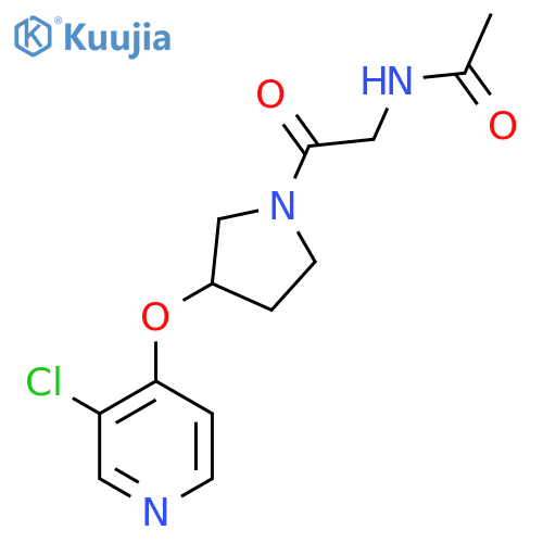 N-(2-(3-((3-chloropyridin-4-yl)oxy)pyrrolidin-1-yl)-2-oxoethyl)acetamide structure