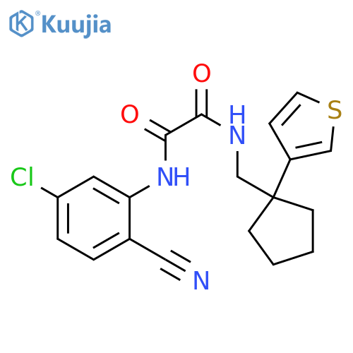 N'-(5-chloro-2-cyanophenyl)-N-{[1-(thiophen-3-yl)cyclopentyl]methyl}ethanediamide structure