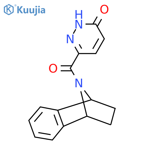 6-{11-azatricyclo[6.2.1.0^{2,7}]undeca-2(7),3,5-triene-11-carbonyl}-2,3-dihydropyridazin-3-one structure