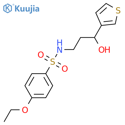4-ethoxy-N-[3-hydroxy-3-(thiophen-3-yl)propyl]benzene-1-sulfonamide structure