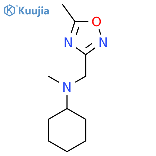 N-methyl-N-(5-methyl-1,2,4-oxadiazol-3-yl)methylcyclohexanamine structure