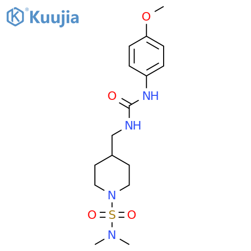 3-{[1-(dimethylsulfamoyl)piperidin-4-yl]methyl}-1-(4-methoxyphenyl)urea structure