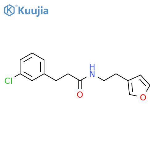 3-(3-chlorophenyl)-N-[2-(furan-3-yl)ethyl]propanamide structure