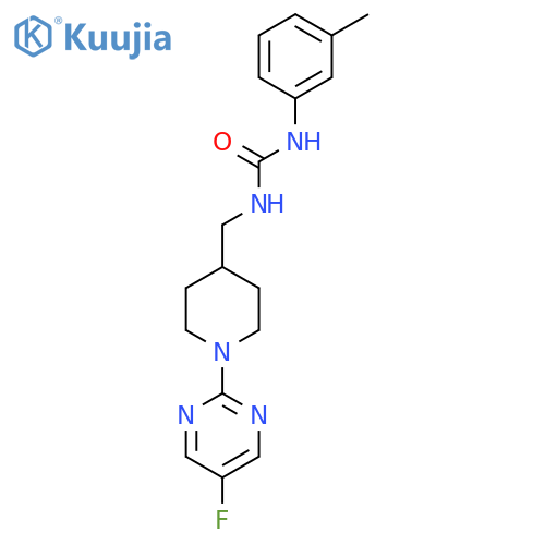 1-((1-(5-Fluoropyrimidin-2-yl)piperidin-4-yl)methyl)-3-(m-tolyl)urea structure