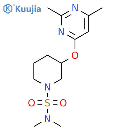3-[(2,6-dimethylpyrimidin-4-yl)oxy]-N,N-dimethylpiperidine-1-sulfonamide structure