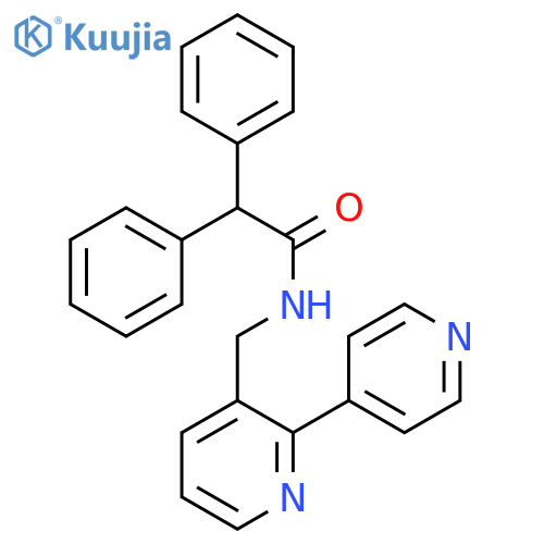 N-({[2,4'-bipyridine]-3-yl}methyl)-2,2-diphenylacetamide structure