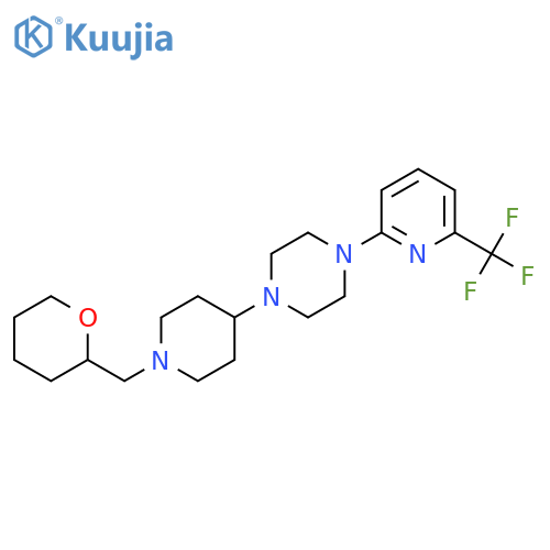 1-{1-[(oxan-2-yl)methyl]piperidin-4-yl}-4-[6-(trifluoromethyl)pyridin-2-yl]piperazine structure