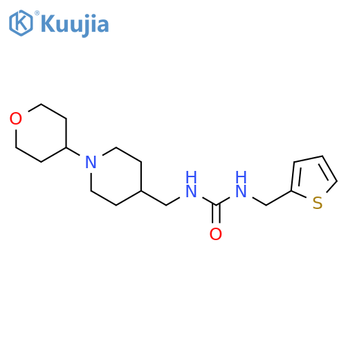 1-{[1-(oxan-4-yl)piperidin-4-yl]methyl}-3-[(thiophen-2-yl)methyl]urea structure