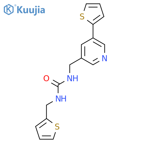 3-[(thiophen-2-yl)methyl]-1-{[5-(thiophen-2-yl)pyridin-3-yl]methyl}urea structure