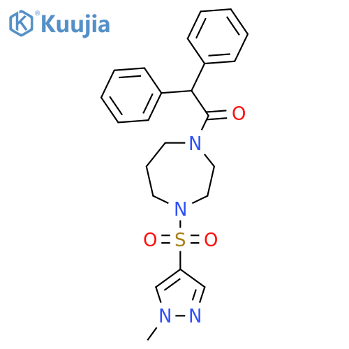 1-{4-[(1-methyl-1H-pyrazol-4-yl)sulfonyl]-1,4-diazepan-1-yl}-2,2-diphenylethan-1-one structure