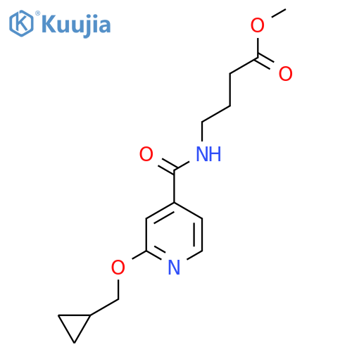 Methyl 4-(2-(cyclopropylmethoxy)isonicotinamido)butanoate structure