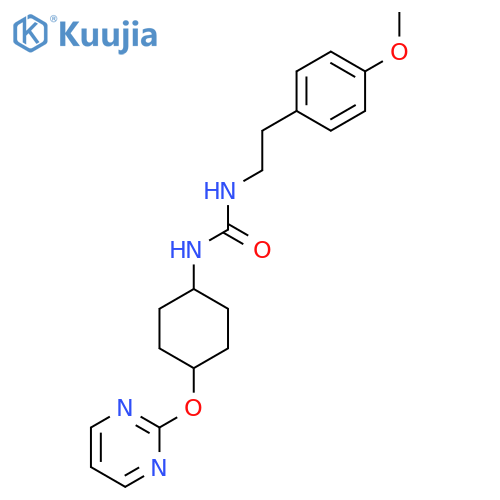 1-[2-(4-methoxyphenyl)ethyl]-3-[(1r,4r)-4-(pyrimidin-2-yloxy)cyclohexyl]urea structure