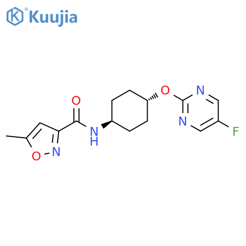 5-methyl-N-[(1r,4r)-4-[(5-fluoropyrimidin-2-yl)oxy]cyclohexyl]-1,2-oxazole-3-carboxamide structure
