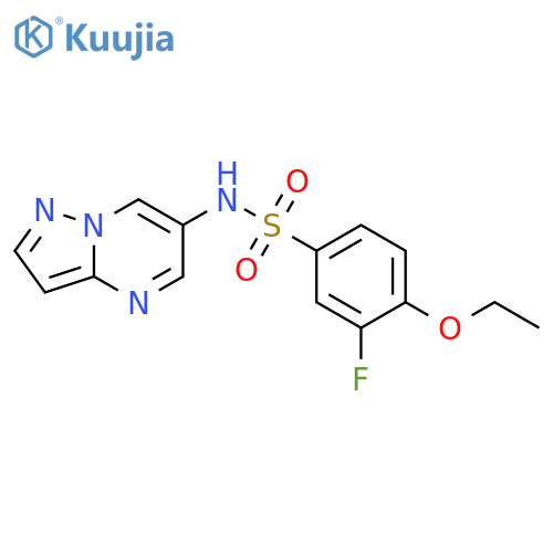 4-ethoxy-3-fluoro-N-{pyrazolo[1,5-a]pyrimidin-6-yl}benzene-1-sulfonamide structure