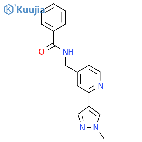 N-{[2-(1-methyl-1H-pyrazol-4-yl)pyridin-4-yl]methyl}benzamide structure
