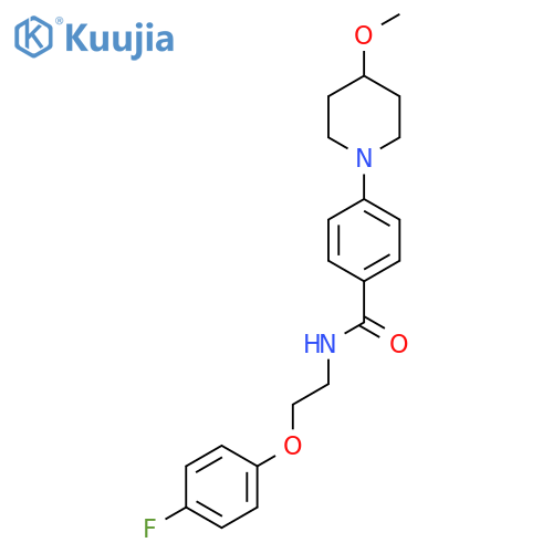 N-[2-(4-fluorophenoxy)ethyl]-4-(4-methoxypiperidin-1-yl)benzamide structure