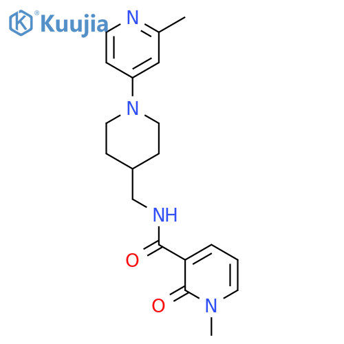 1-methyl-N-((1-(2-methylpyridin-4-yl)piperidin-4-yl)methyl)-2-oxo-1,2-dihydropyridine-3-carboxamide structure