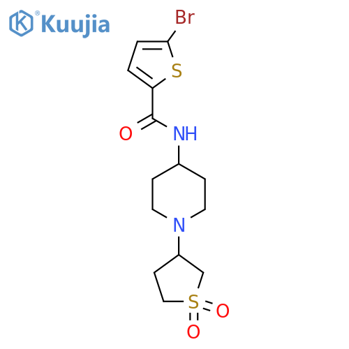 5-bromo-N-[1-(1,1-dioxo-1lambda6-thiolan-3-yl)piperidin-4-yl]thiophene-2-carboxamide structure
