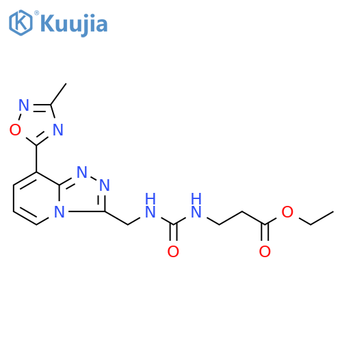 ethyl 3-[({[8-(3-methyl-1,2,4-oxadiazol-5-yl)-[1,2,4]triazolo[4,3-a]pyridin-3-yl]methyl}carbamoyl)amino]propanoate structure