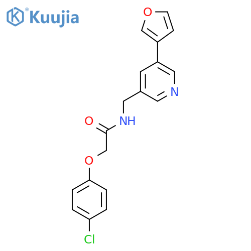 2-(4-chlorophenoxy)-N-{5-(furan-3-yl)pyridin-3-ylmethyl}acetamide structure