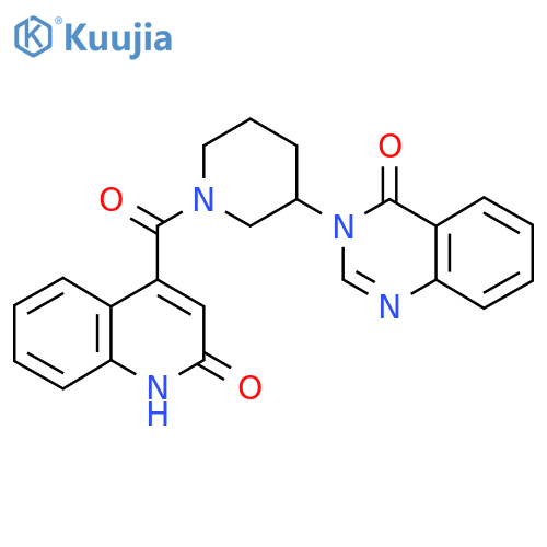 3-1-(2-hydroxyquinoline-4-carbonyl)piperidin-3-yl-3,4-dihydroquinazolin-4-one structure