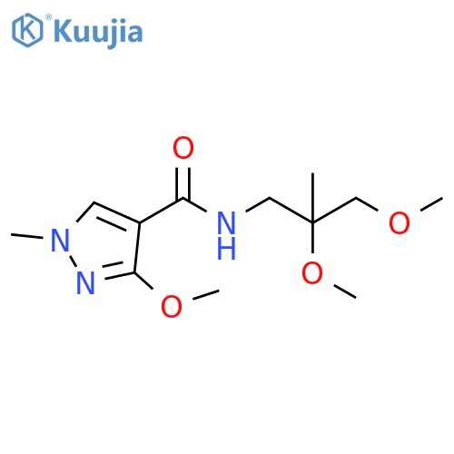 N-(2,3-Dimethoxy-2-methylpropyl)-3-methoxy-1-methyl-1H-pyrazole-4-carboxamide structure