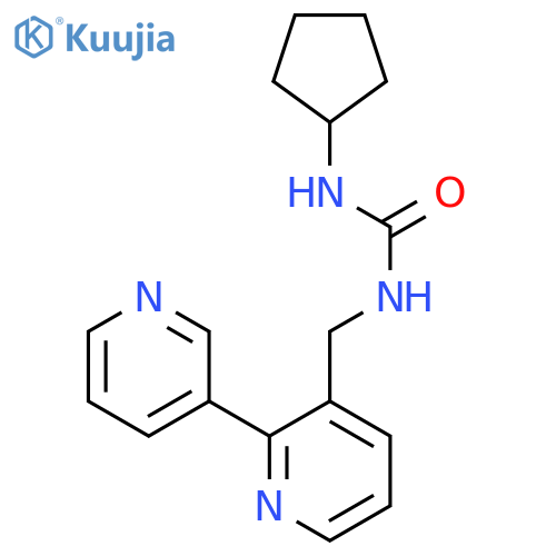 1-({[2,3'-bipyridine]-3-yl}methyl)-3-cyclopentylurea structure
