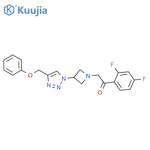 2-(2,4-difluorophenyl)-1-{3-[4-(phenoxymethyl)-1H-1,2,3-triazol-1-yl]azetidin-1-yl}ethan-1-one structure