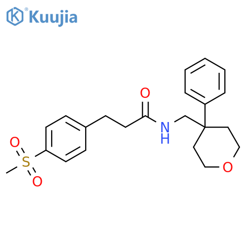 3-(4-methanesulfonylphenyl)-N-[(4-phenyloxan-4-yl)methyl]propanamide structure