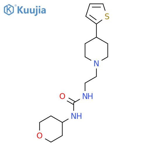 1-(oxan-4-yl)-3-{2-[4-(thiophen-2-yl)piperidin-1-yl]ethyl}urea structure