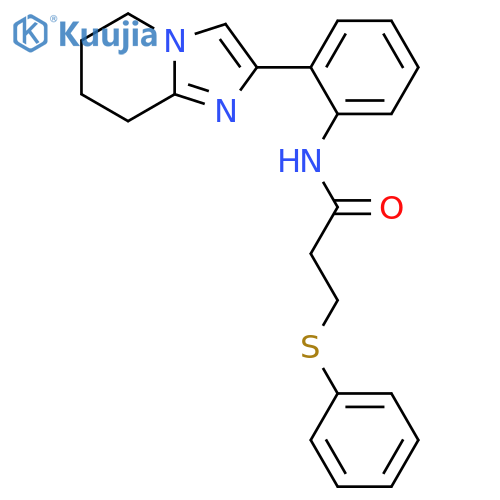 N-(2-{5H,6H,7H,8H-imidazo1,2-apyridin-2-yl}phenyl)-3-(phenylsulfanyl)propanamide structure