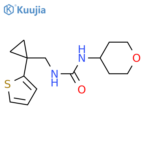 1-(oxan-4-yl)-3-{[1-(thiophen-2-yl)cyclopropyl]methyl}urea structure