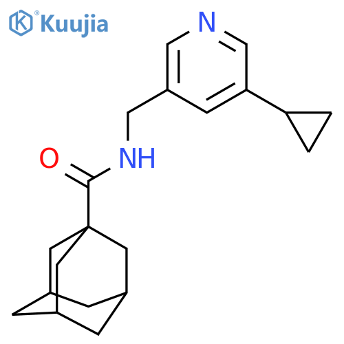 N-(5-cyclopropylpyridin-3-yl)methyladamantane-1-carboxamide structure