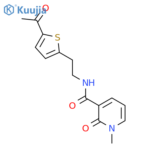 N-[2-(5-acetylthiophen-2-yl)ethyl]-1-methyl-2-oxo-1,2-dihydropyridine-3-carboxamide structure