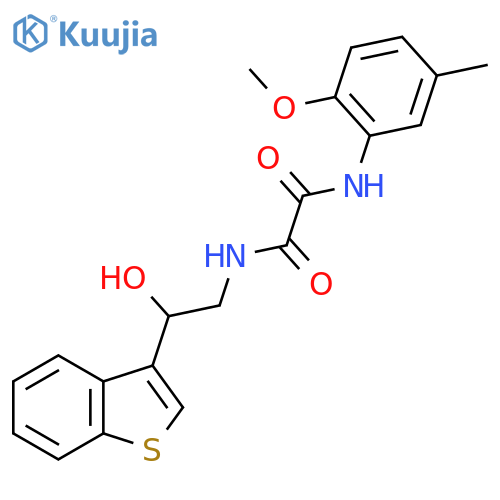 N-[2-(1-benzothiophen-3-yl)-2-hydroxyethyl]-N'-(2-methoxy-5-methylphenyl)ethanediamide structure
