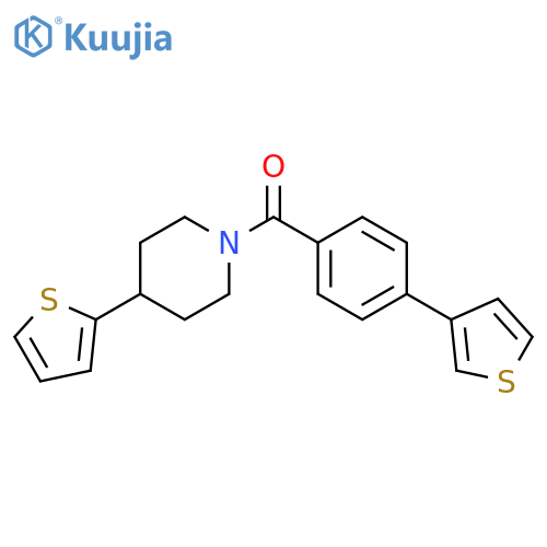 4-(thiophen-2-yl)-1-[4-(thiophen-3-yl)benzoyl]piperidine structure